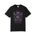 Mystic Eye and Moon T-Shirt — Purple Occult Floral Graphic Tee. Midnight Eye, LLC