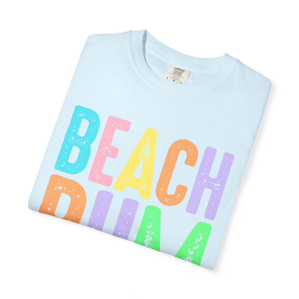Beach Bum Summer T-Shirt — Bright Colorful Beach Tee. Midnight Eye, LLC