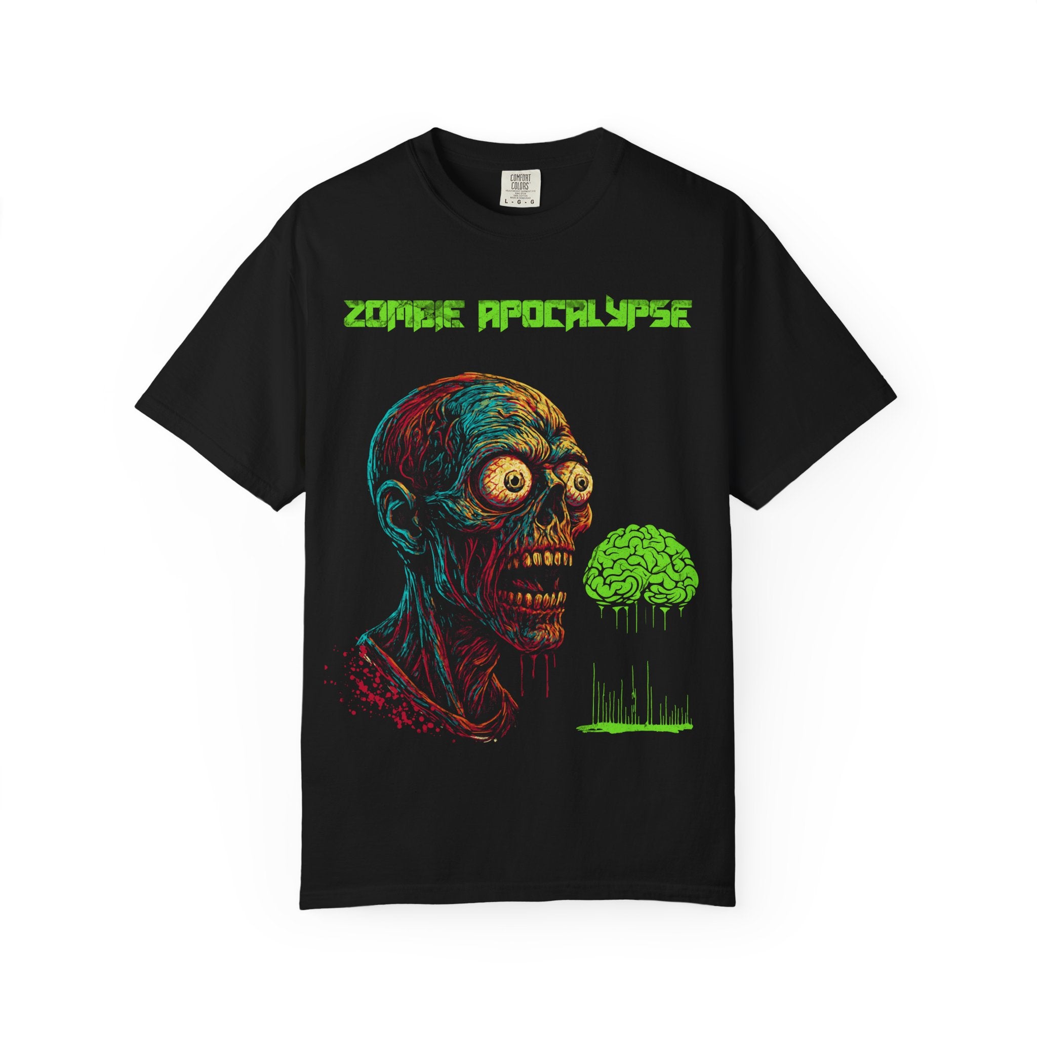 Zombie Apocalypse T-Shirt — 'Rave Til The Grave' Graphic Tee - Horror Halloween T-Shirt - Raver Tee - Midnight Eye, LLC
