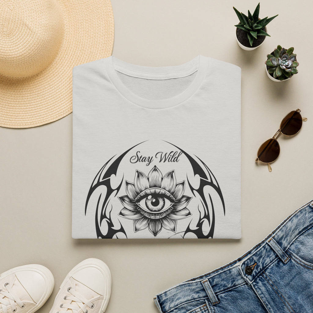Midnight Eye Graphic T-Shirt — Mystical Lotus All - Seeing Eye Tee - Streetwear T-Shirt - Midnight Eye, LLC