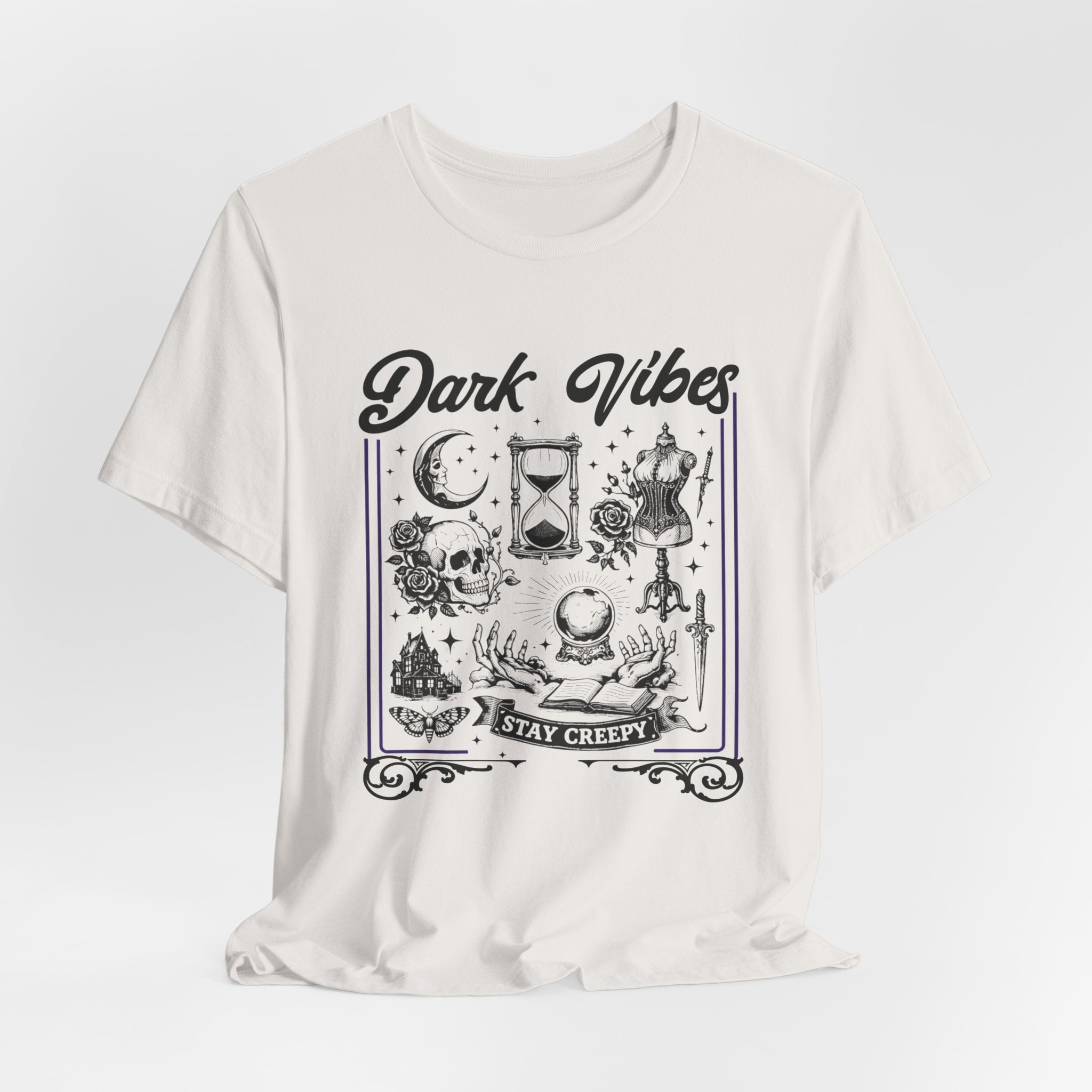 Whimsy Goth— Dark Aesthetic - Gothic Graphic T-Shirt -  Goth Collage Tee. Midnight Eye, LLC.