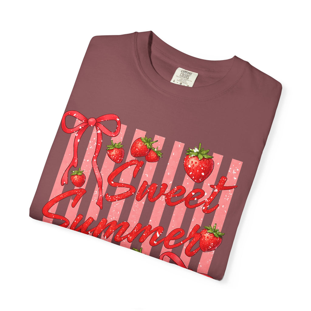 Sweet Summer Time Strawberry Graphic T-Shirt - Cute Summer T-Shirt - Fruit Tee. Midnight Eye, LLC 