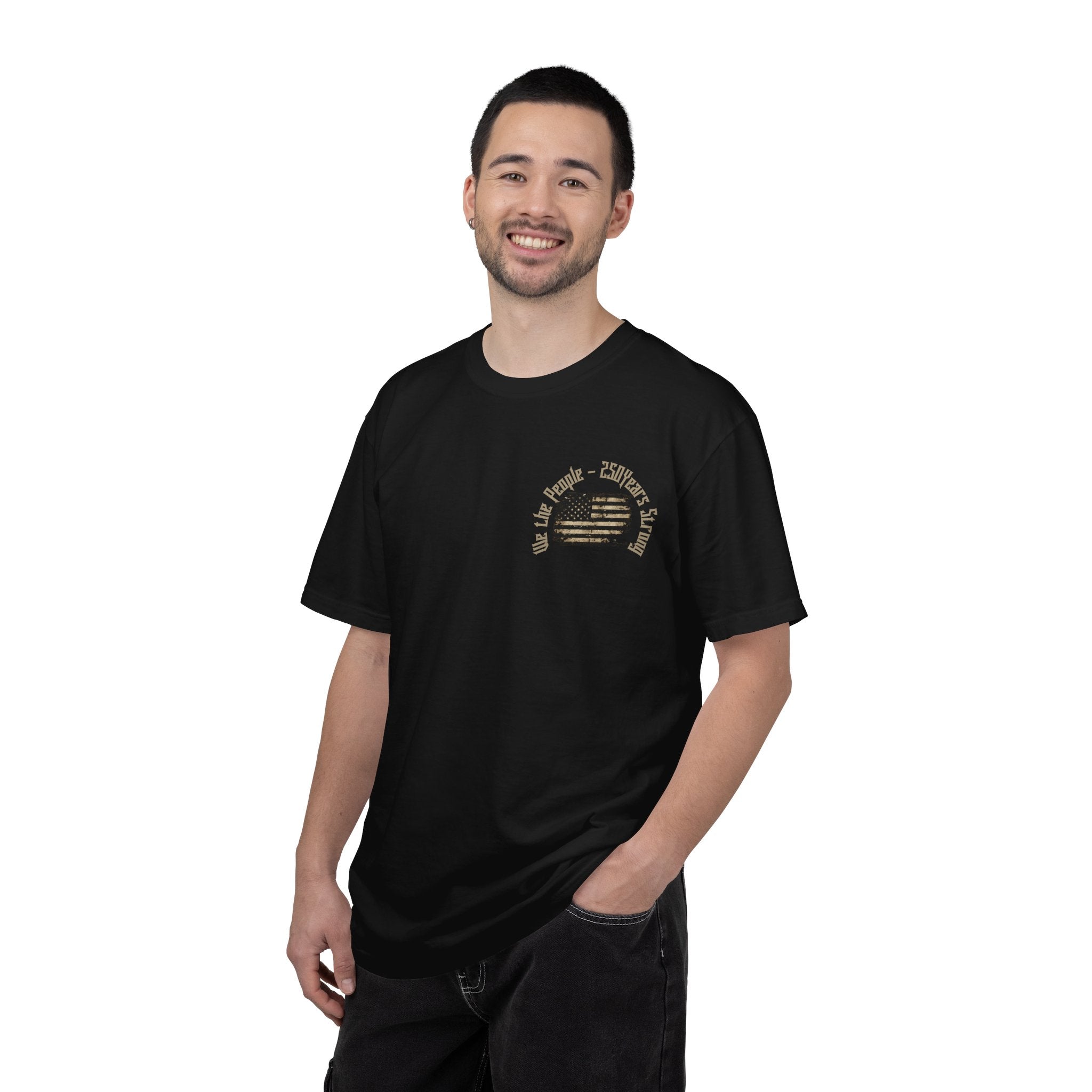 Skull Wings T-Shirt — 250th Anniversary Gothic American Flag Tee - Patriotic Tee - Midnight Eye, LLC