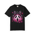 Ghost Face Pumpkin T‑Shirt — Cute Pink Halloween Tee. Midnight Eye, LLC