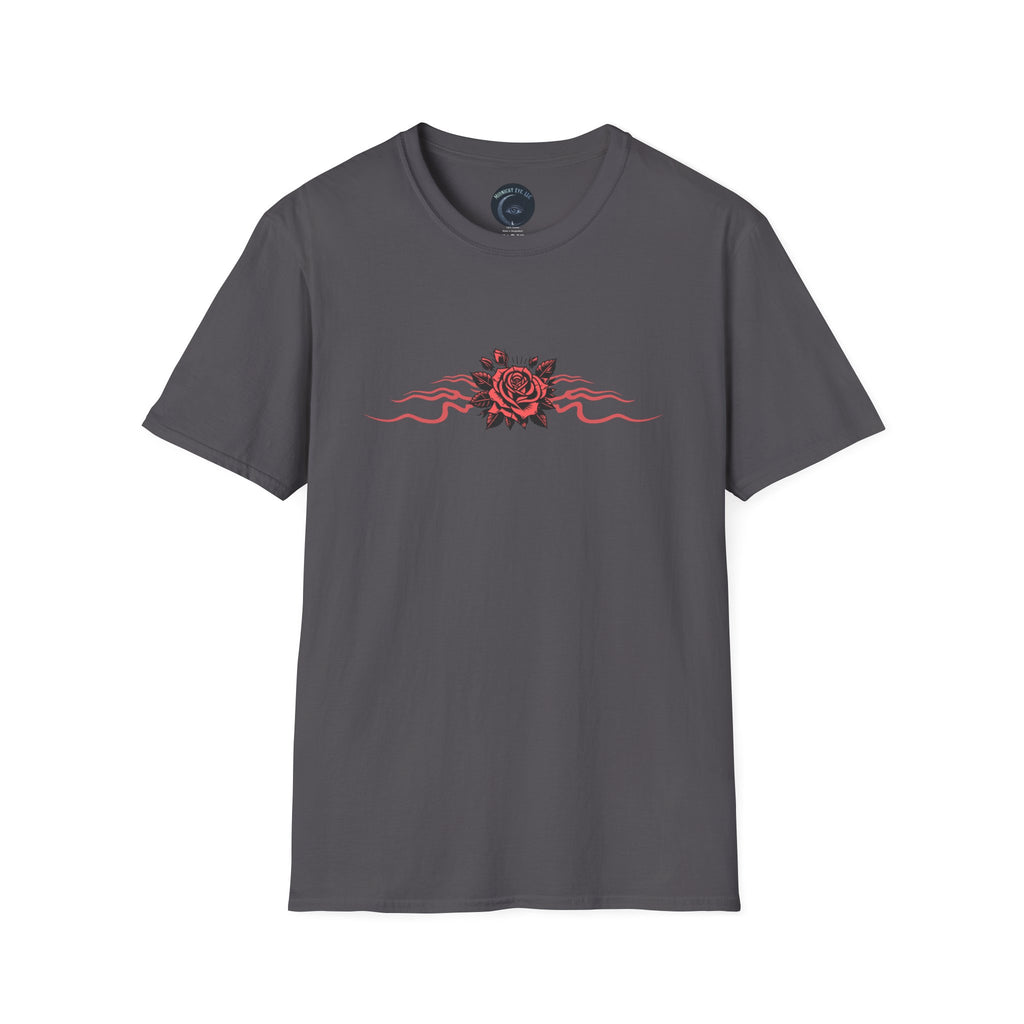 Winged - Eye Graphic Tee — Third Eye Rock Band Shirt - Streetwear Tee - Gothic Red Rose T-Shirt - Midnight Eye, LLC