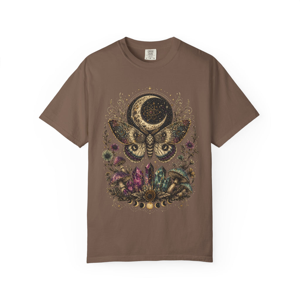 Mystic Moth & Moon Crystal T-Shirt - Gothic Tee