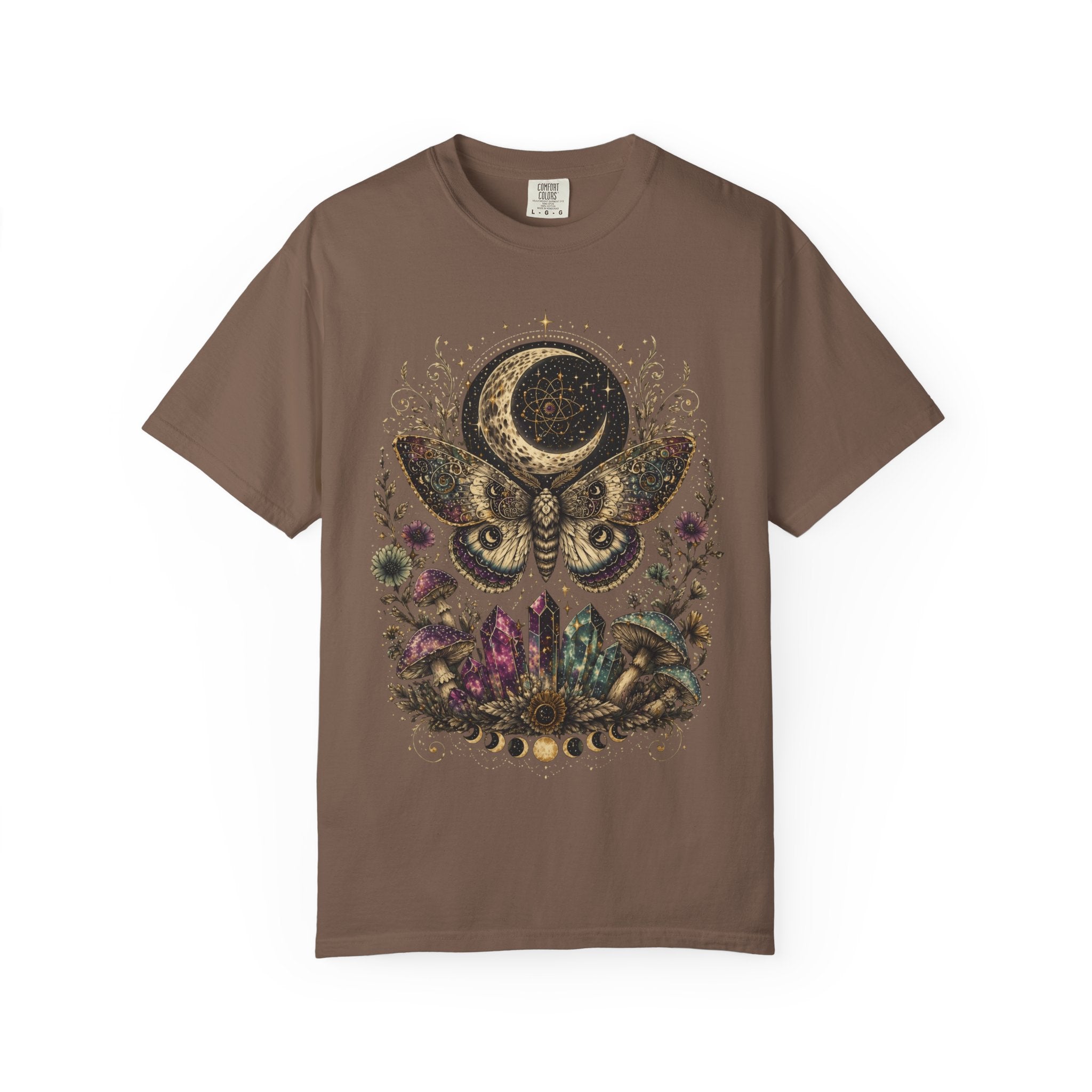 Mystic Moth & Moon Crystal T-Shirt - Gothic Tee