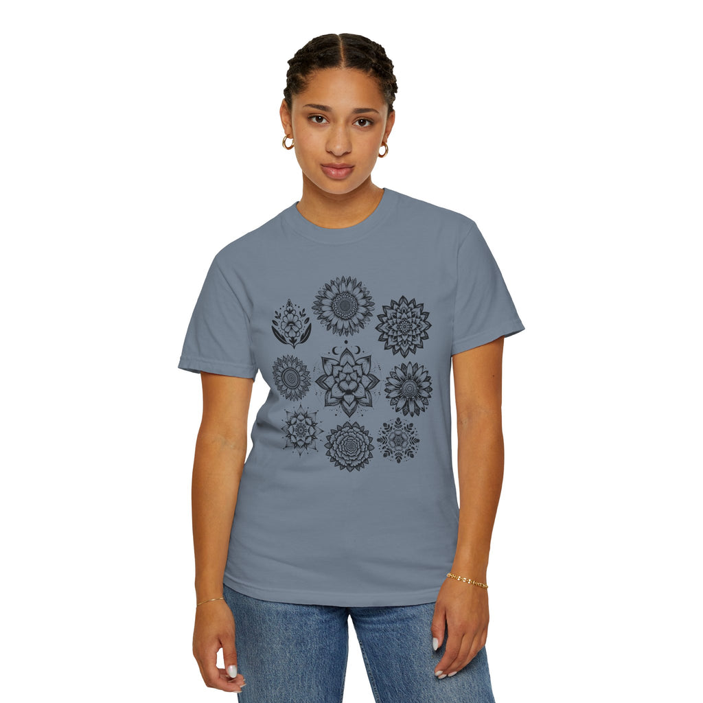 Boho Flower Collage T-Shit - Floral Graphic Tee