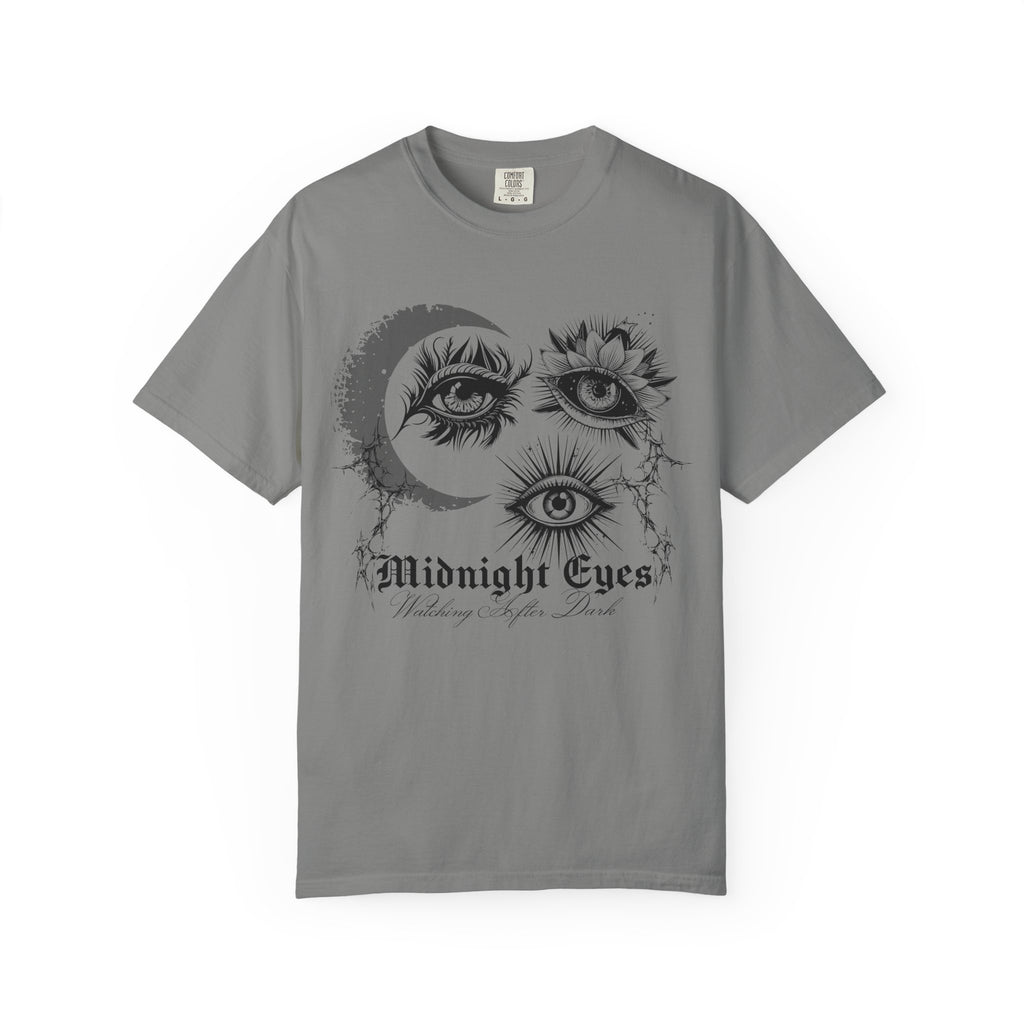 Midnight Eyes Graphic T-Shirt — Moon, Sun & Mystic Eye Illustration