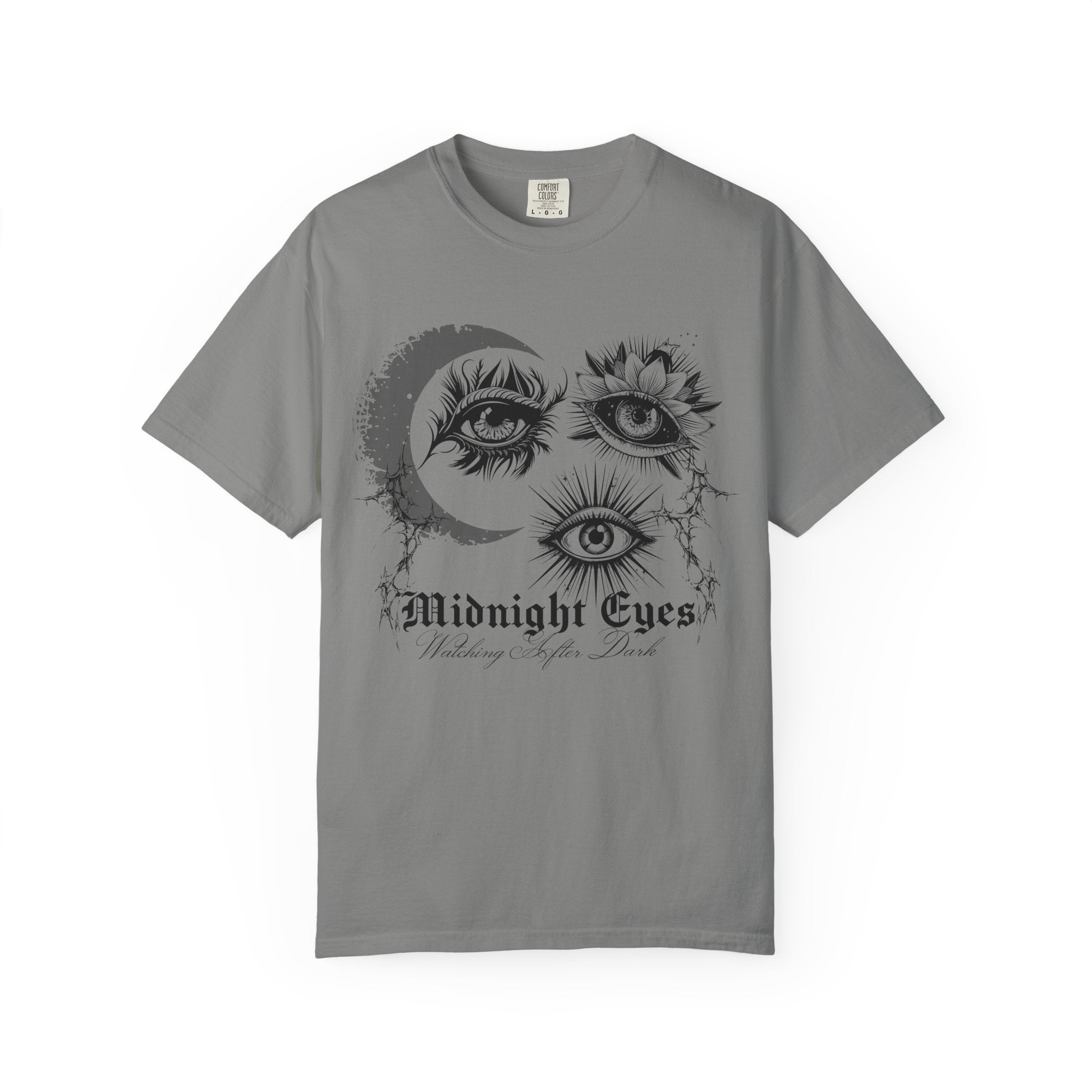 Midnight Eyes Graphic T-Shirt — Moon, Sun & Mystic Eye Illustration