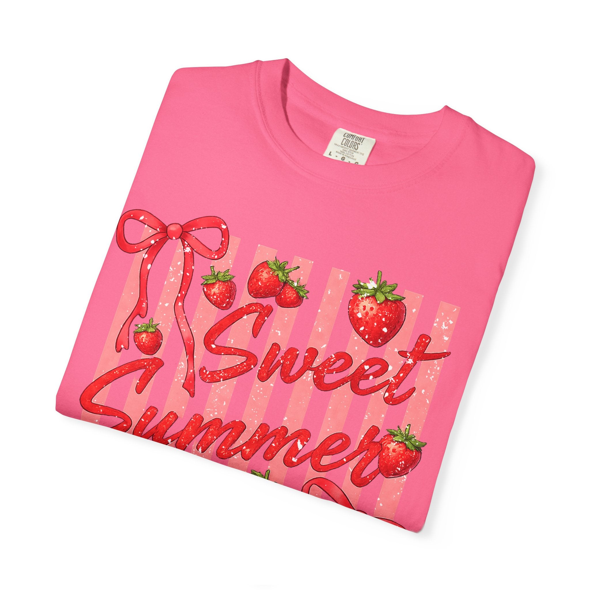 Sweet Summer Time Strawberry Graphic T-Shirt - Cute Summer T-Shirt - Fruit Tee. Midnight Eye, LLC 