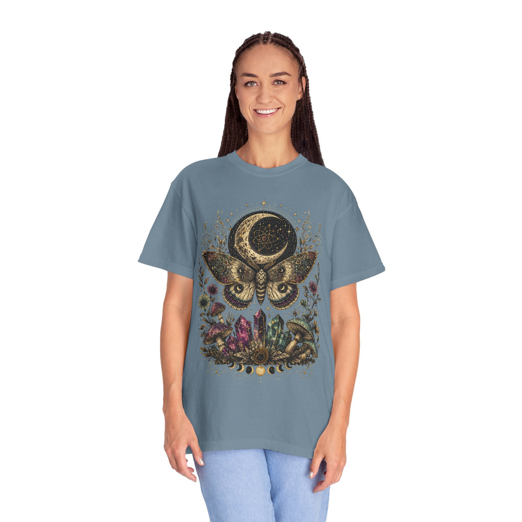 Mystic Moth & Moon Crystal T-Shirt - Gothic Tee