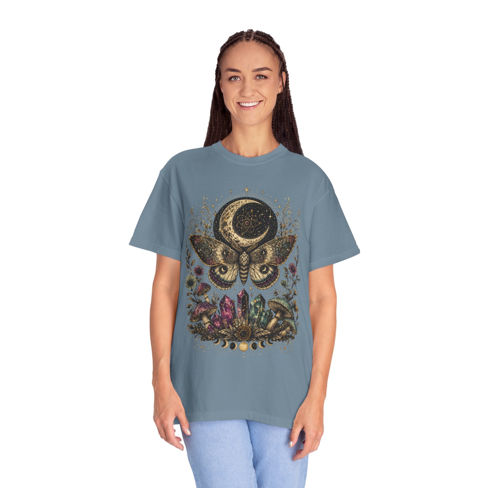 Mystic Moth & Moon Crystal T-Shirt - Gothic Tee