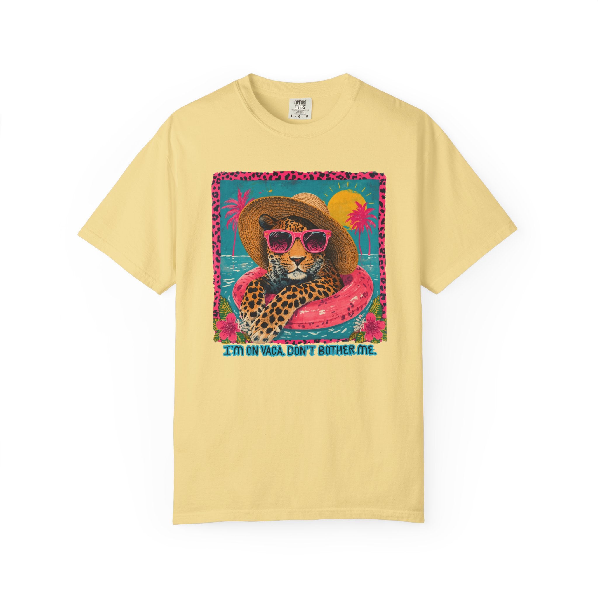 T-Shirt — Tropical Leopard in Sunglasses Summer Graphic - Sassy Vacation T-Shirt