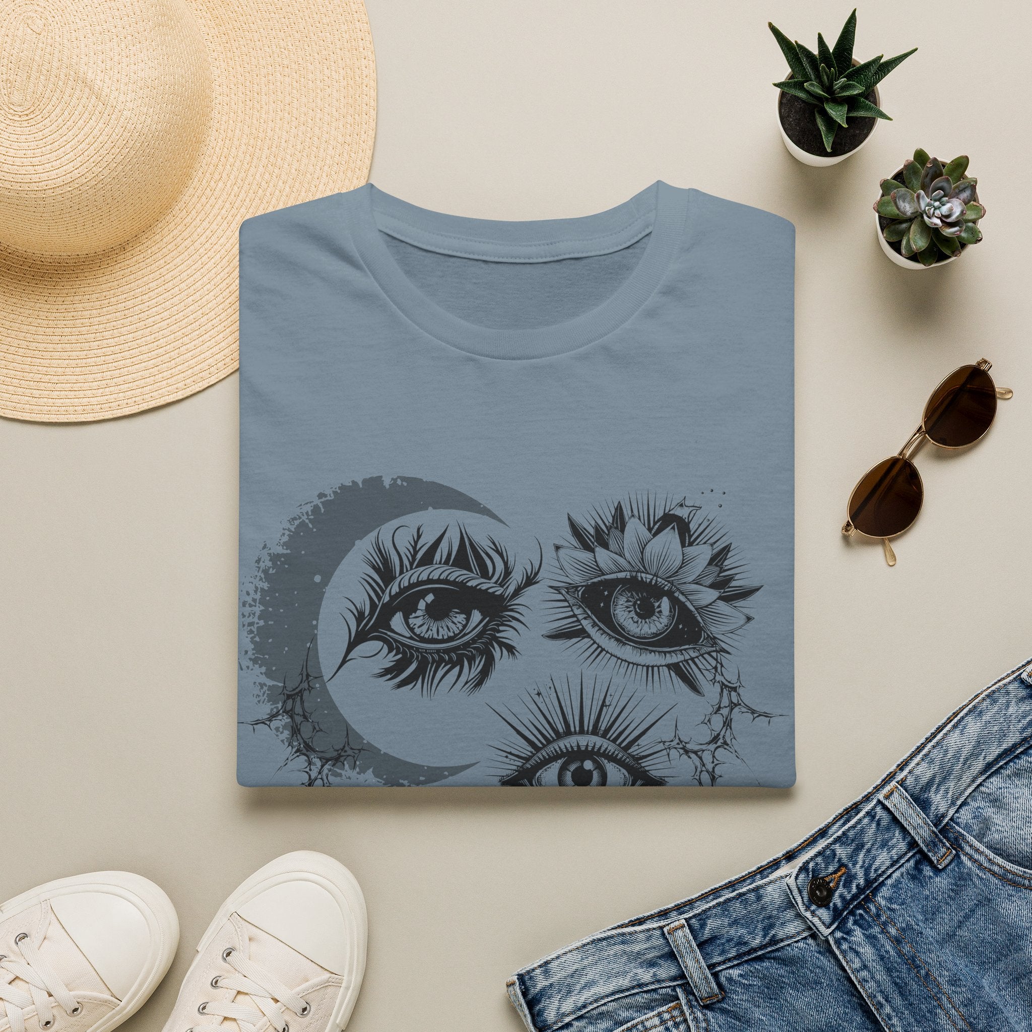 Midnight Eyes Graphic T-Shirt — Gothic Dark Aesthetic Eyes Collage Tee - Midnight Eye, LLC