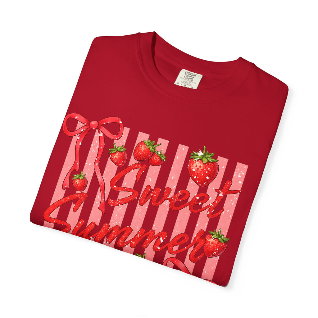 Sweet Summer Time Strawberry Graphic T-Shirt - Cute Summer T-Shirt - Fruit Tee. Midnight Eye, LLC 
