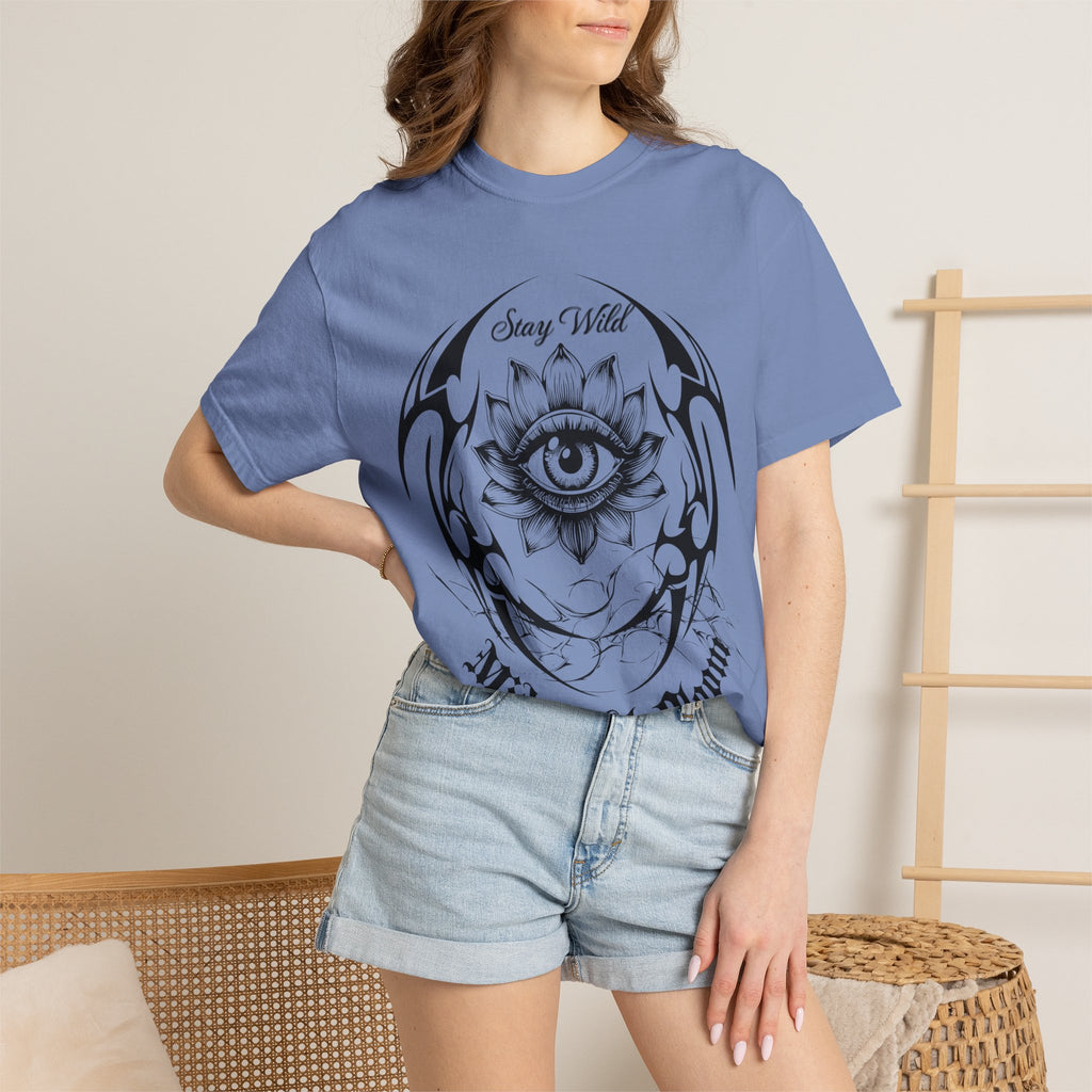 Lotus Eye Graphic T-Shirt — Cybergoth / Cyberpunk Floral Tee