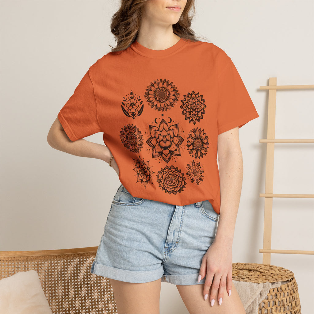 Boho Flower Collage T-Shirt - Floral Graphic Tee