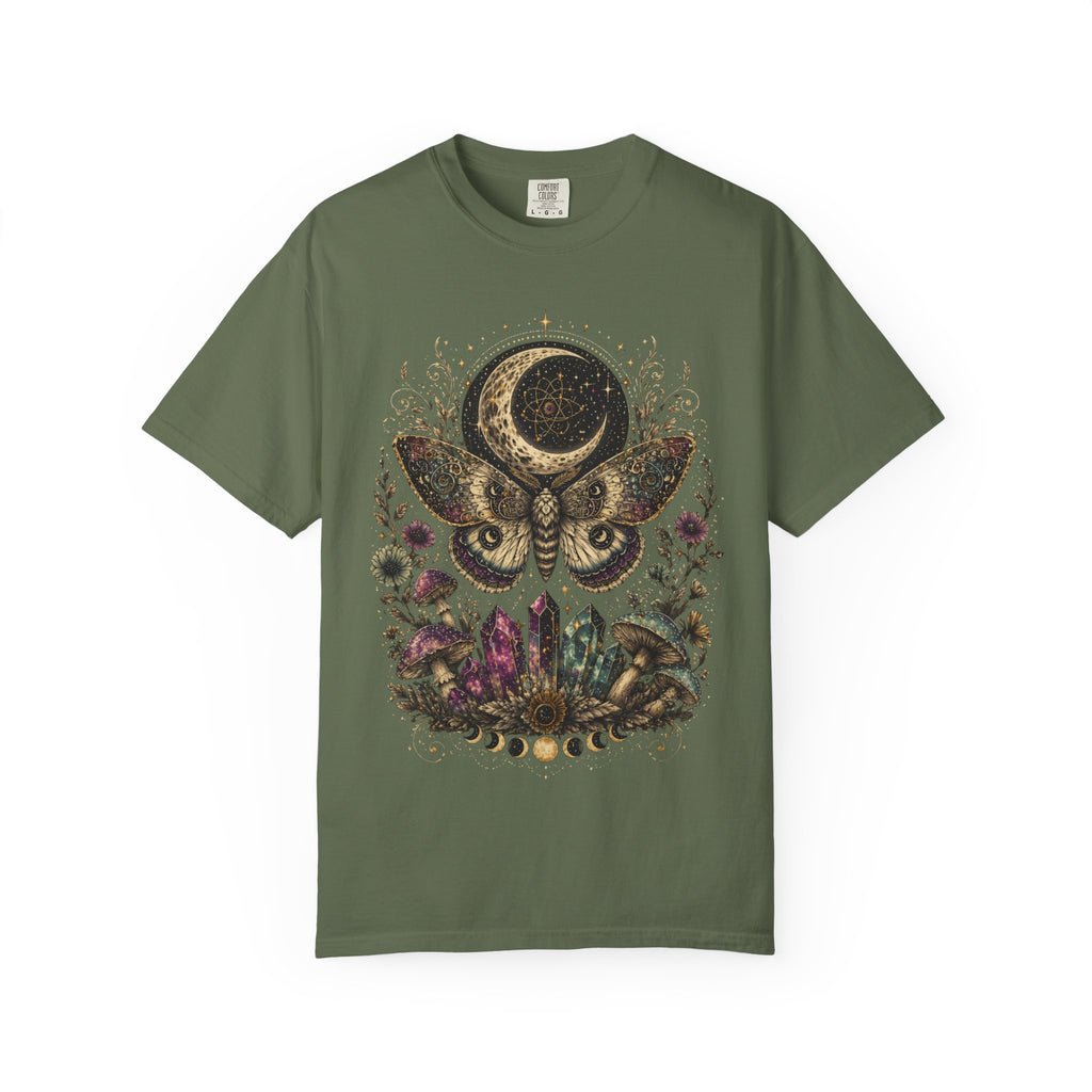 Mystic Moth & Moon Crystal T-Shirt - Gothic Tee