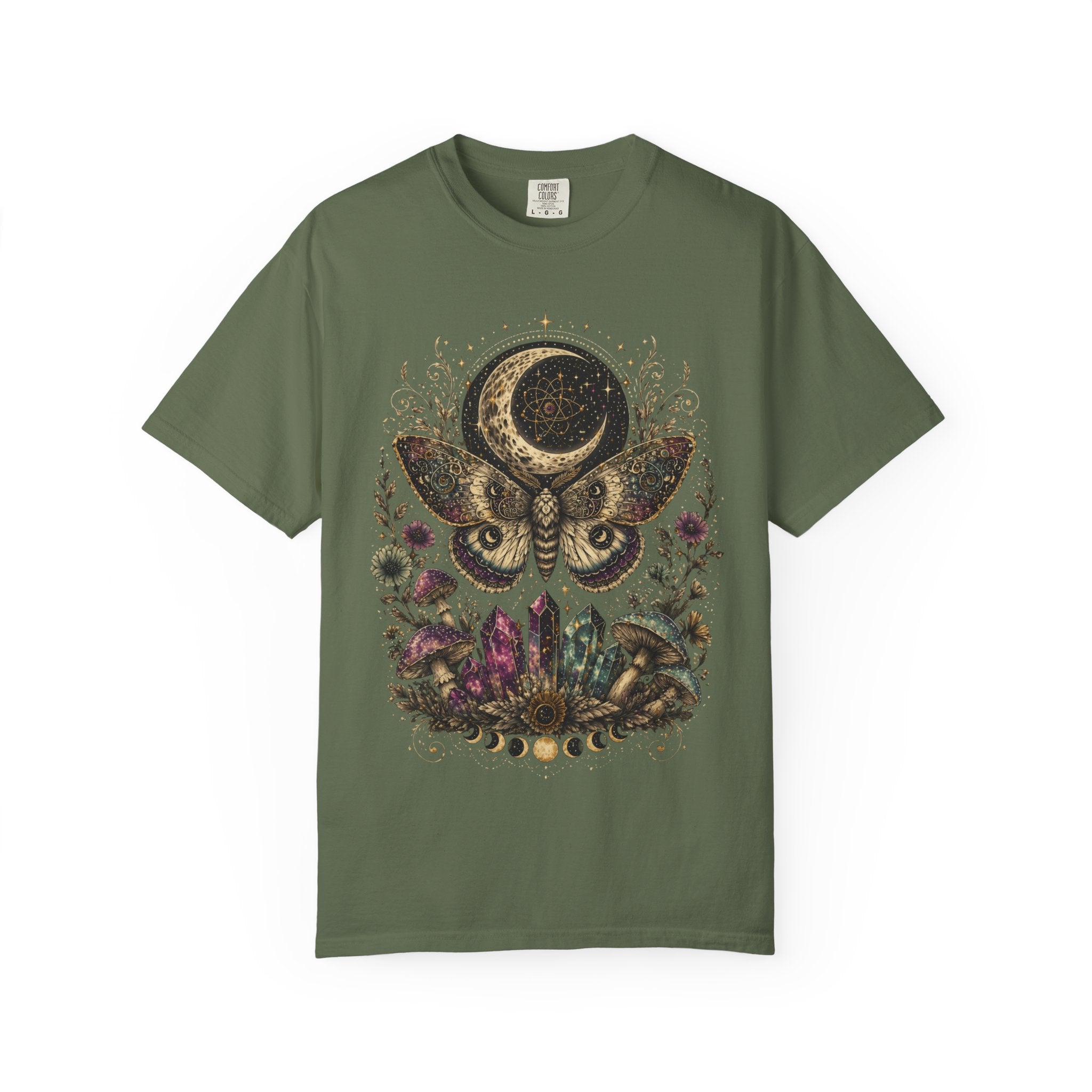 Mystic Moth & Moon Crystal T-Shirt - Gothic Tee
