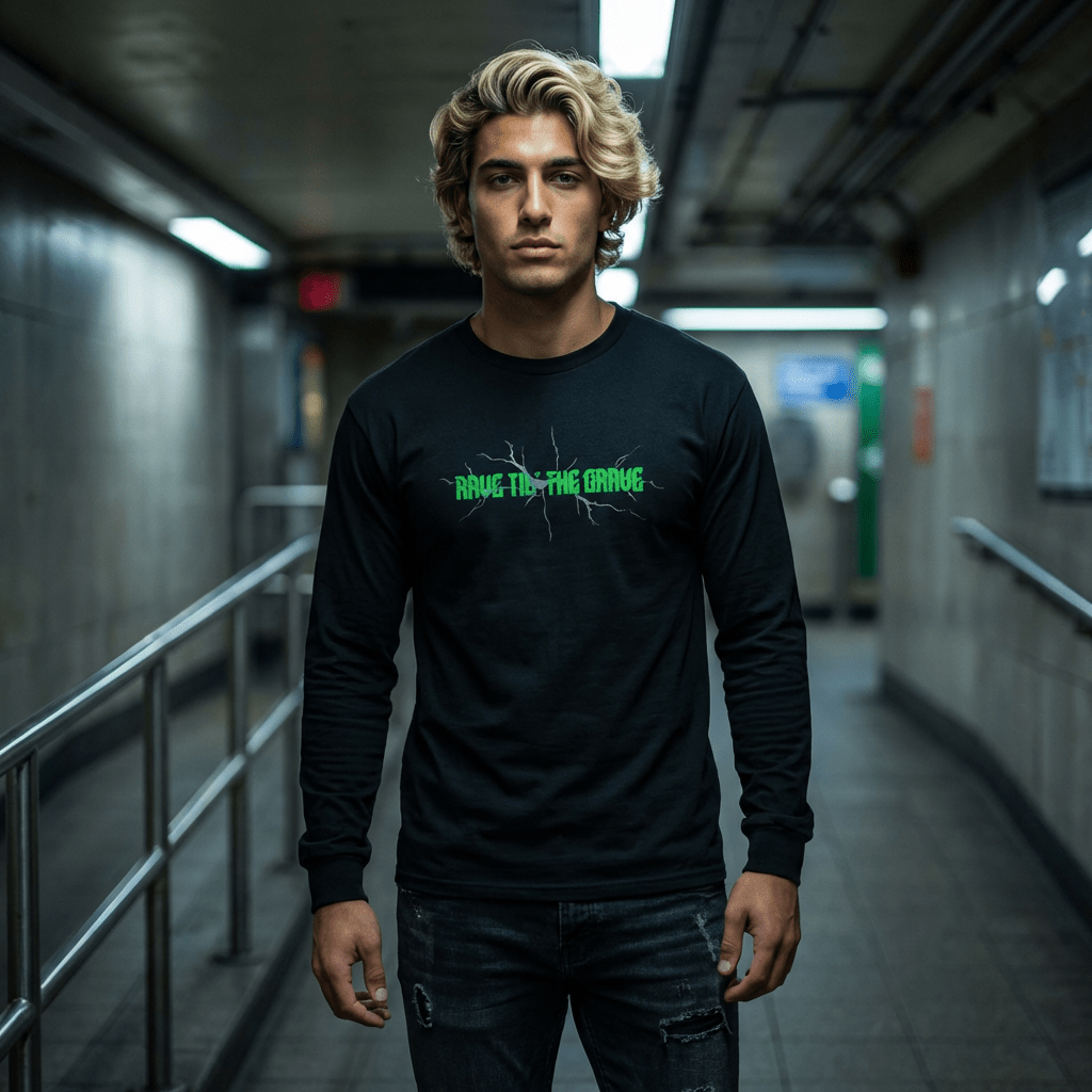 Zombie Apocalypse Rave Long Sleeve Tee - Midnight Eye, LLC