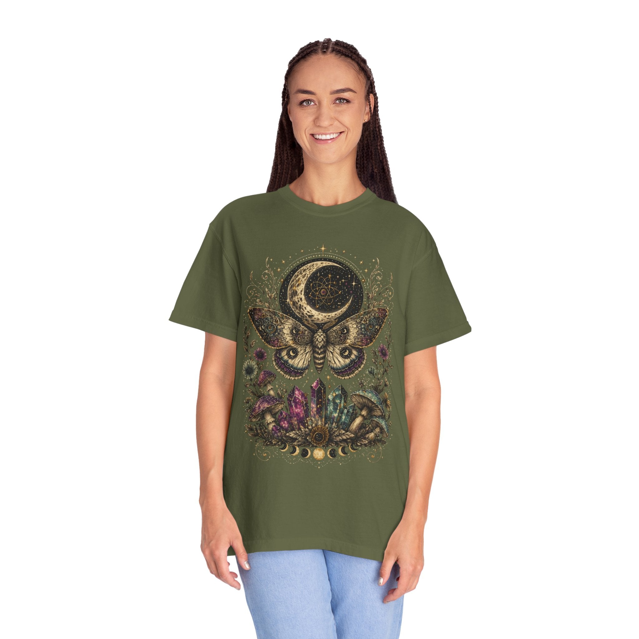 Mystic Moth & Moon Crystal T-Shirt - Gothic Tee
