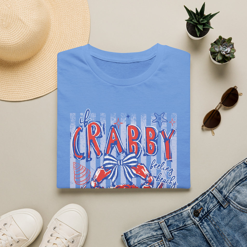 Crabby Beach T-Shirt — "If Crabby, Please Return to the Beach" Funny Summer Tee. Midnight Eye, LLC