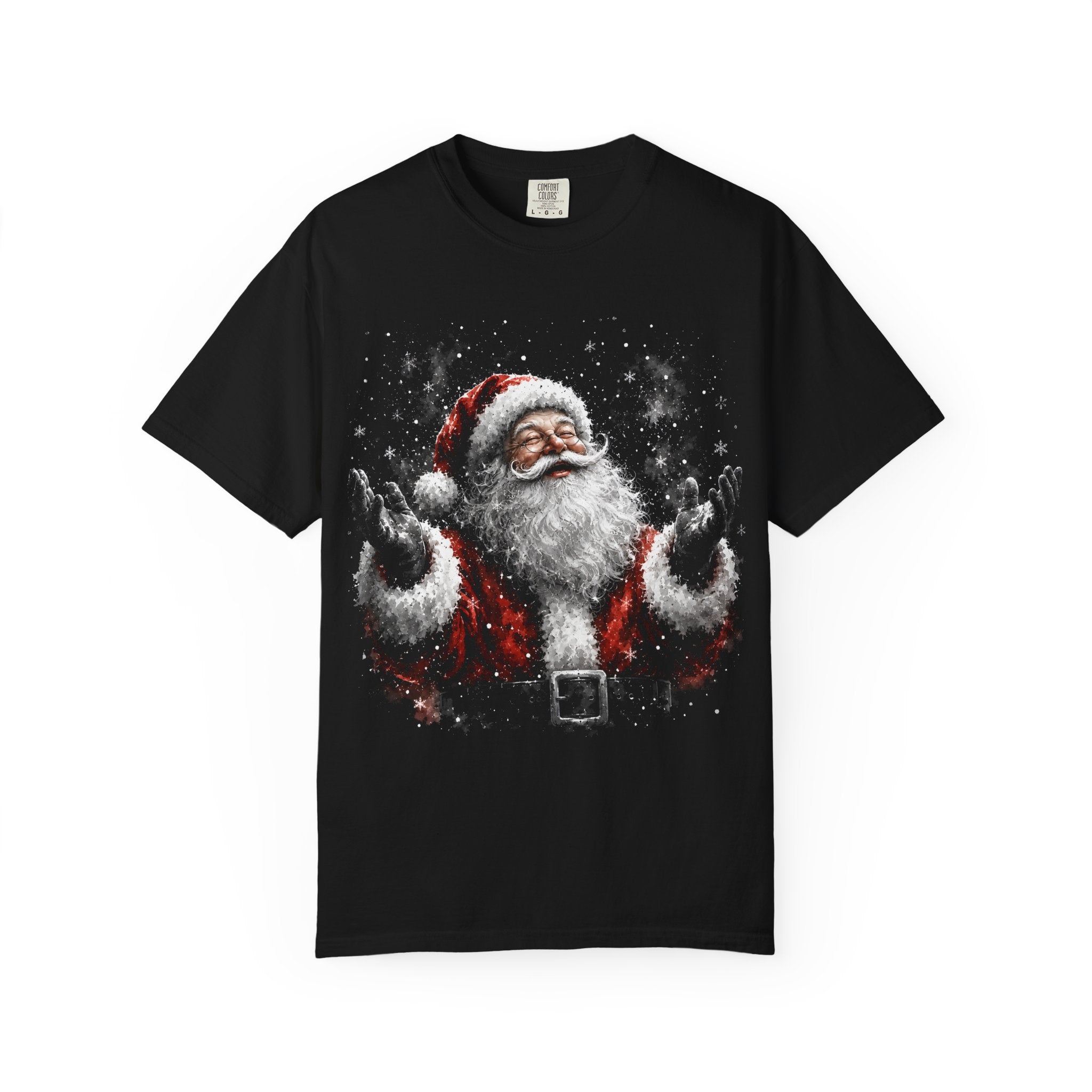 Santa Claus Vintage Christmas T-Shirt — Cheerful Jolly Santa Graphic Tee