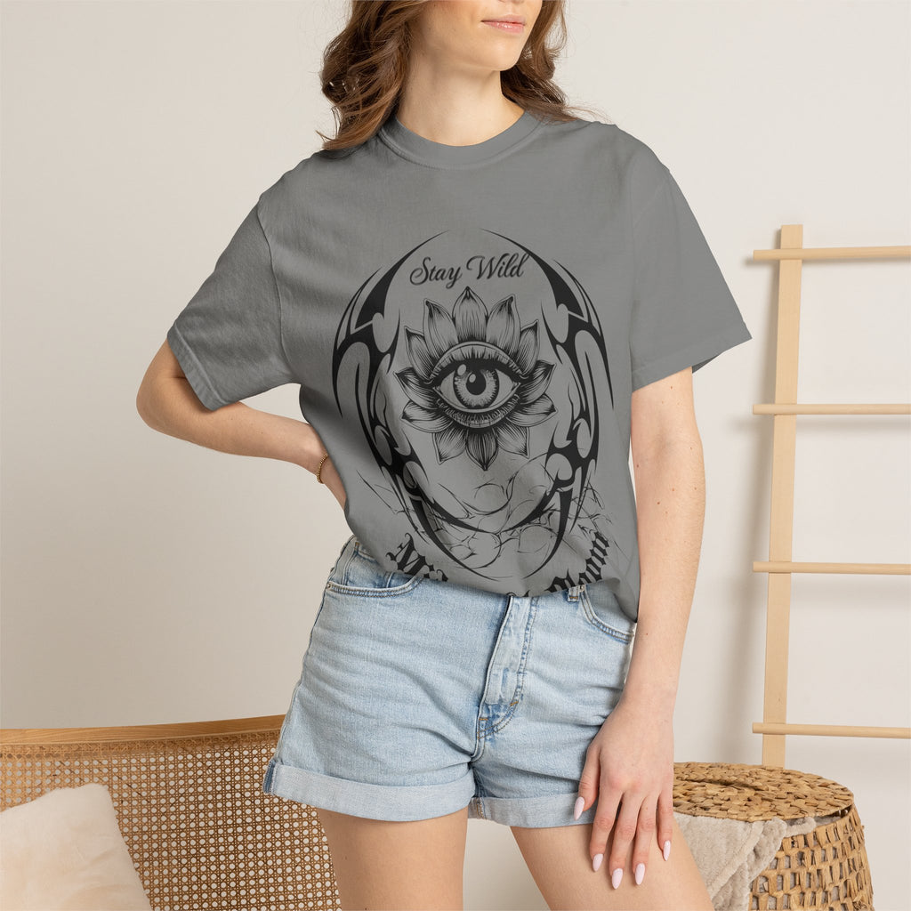 Lotus Eye Graphic T-Shirt — Cybergoth / Cyberpunk Floral Tee