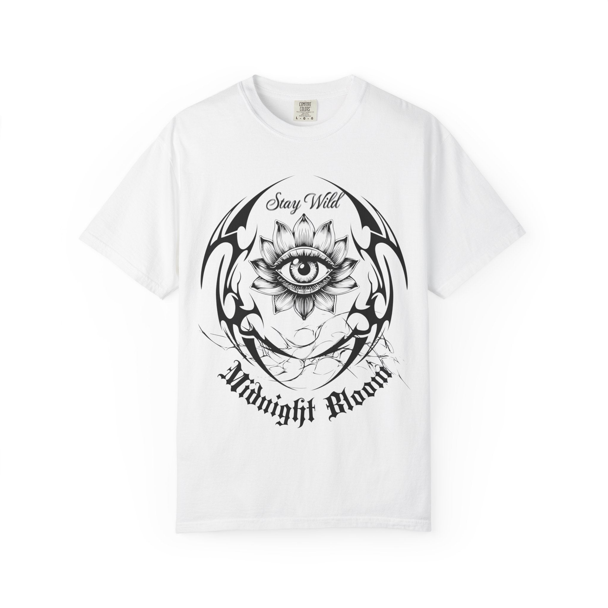 Lotus Eye Graphic T-Shirt — Cybergoth / Cyberpunk Floral Tee