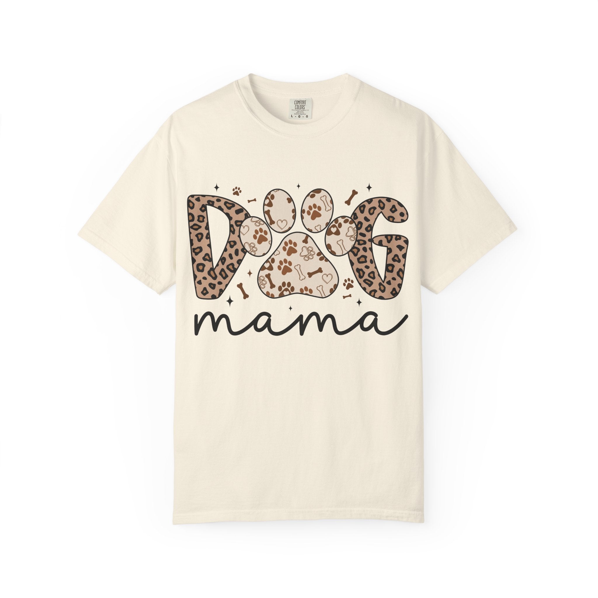 Dog Mama Leopard Paw T-Shirt – Cute Animal Print Tee for Pet Lovers. Midnight Eye, LLC
