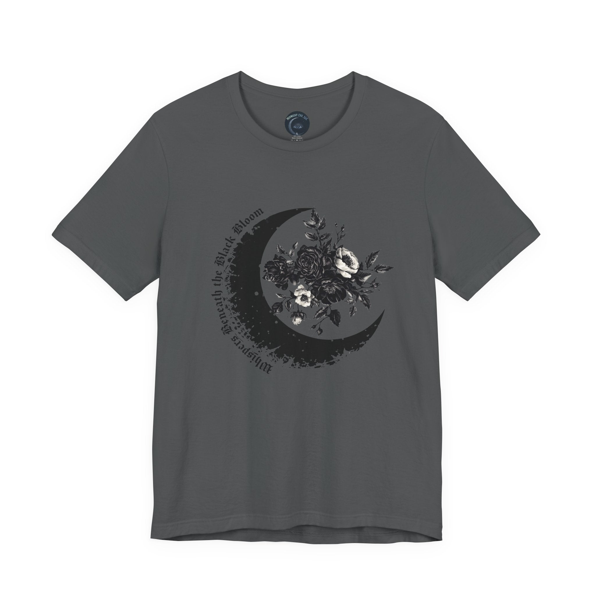 Moon Floral Tee — Crescent Moon Design