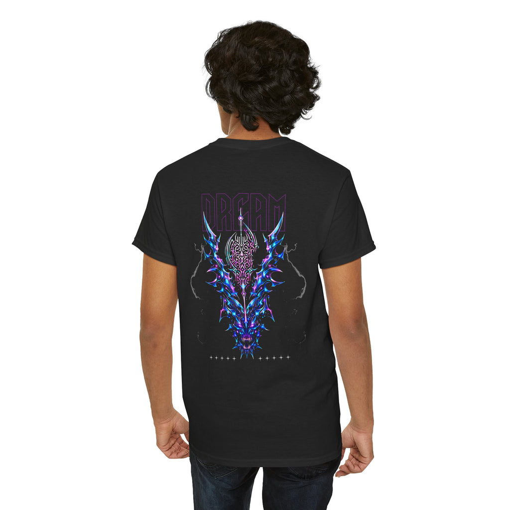 Dragon Crest Graphic Tee — “Dream” Cyber Gothic Streetwear - Raver T-Shirt - Midnight Eye, LLC