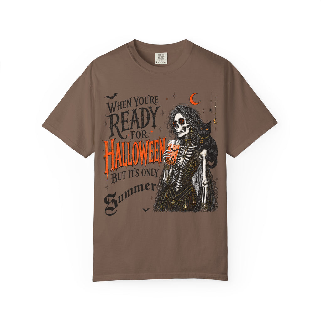 Halloween-Ready Grim Reaper T-Shirt – “When You’re Ready for Halloween but It’s Only Summer”