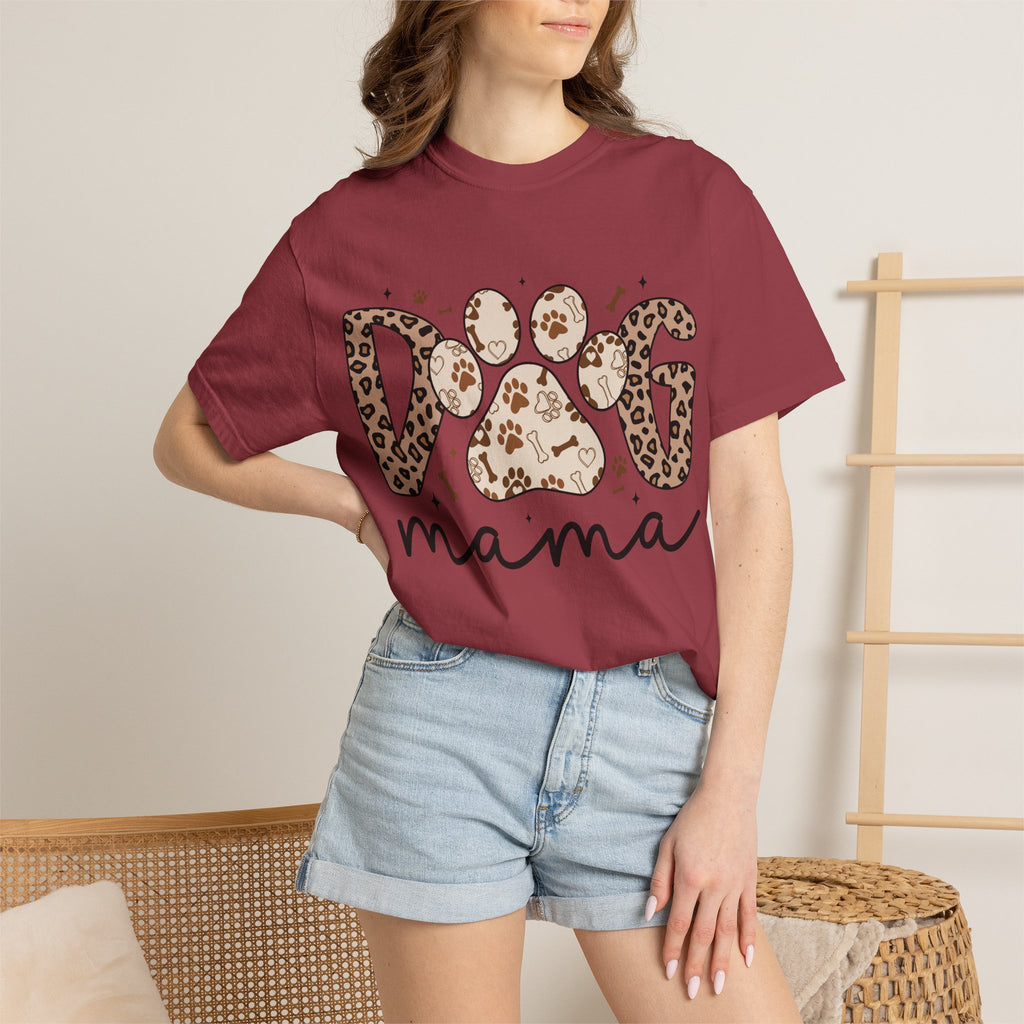 Dog Mama Leopard Paw T-Shirt – Cute Animal Print Tee for Pet Lovers. Midnight Eye, LLC