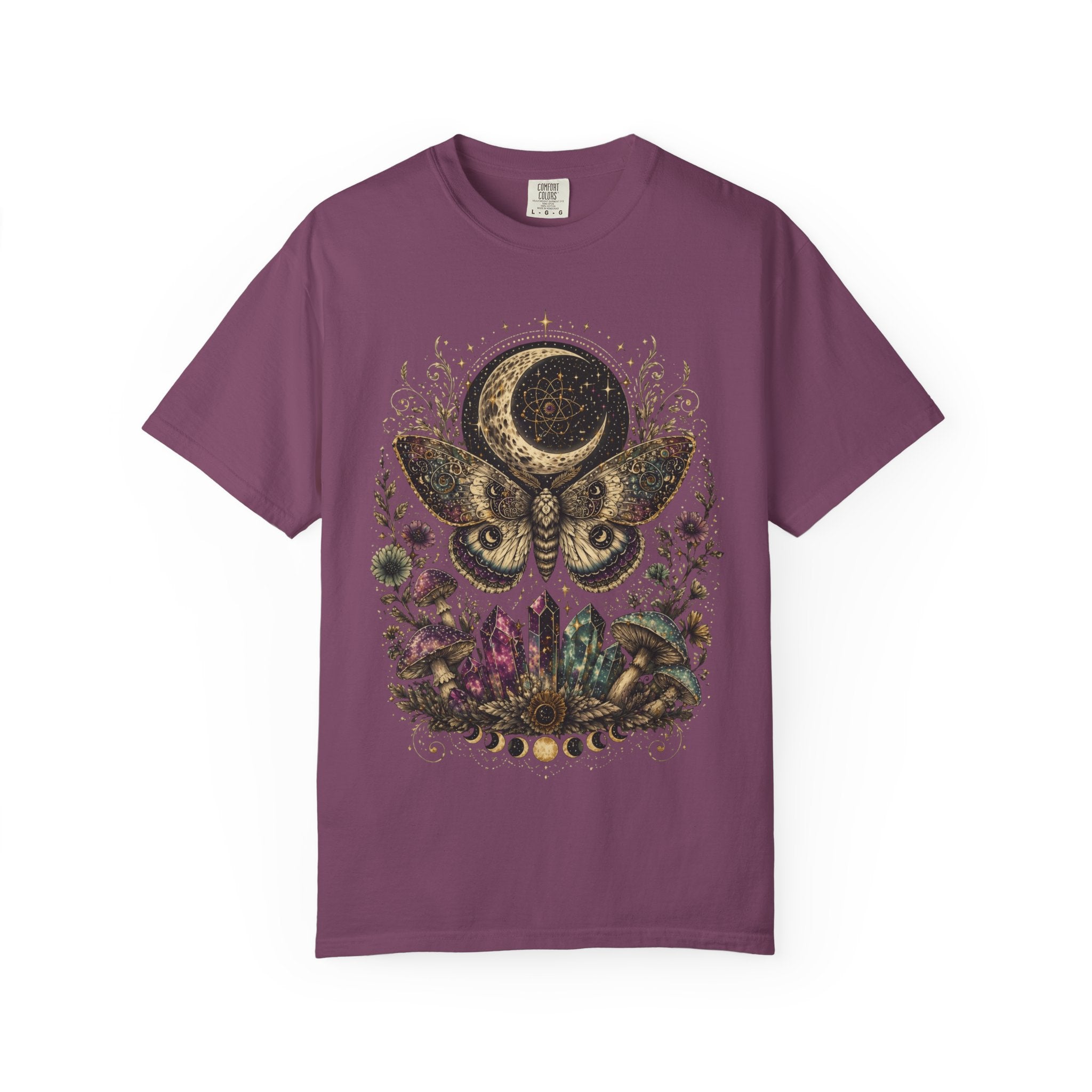 Mystic Moth & Moon Crystal T-Shirt - Gothic Tee