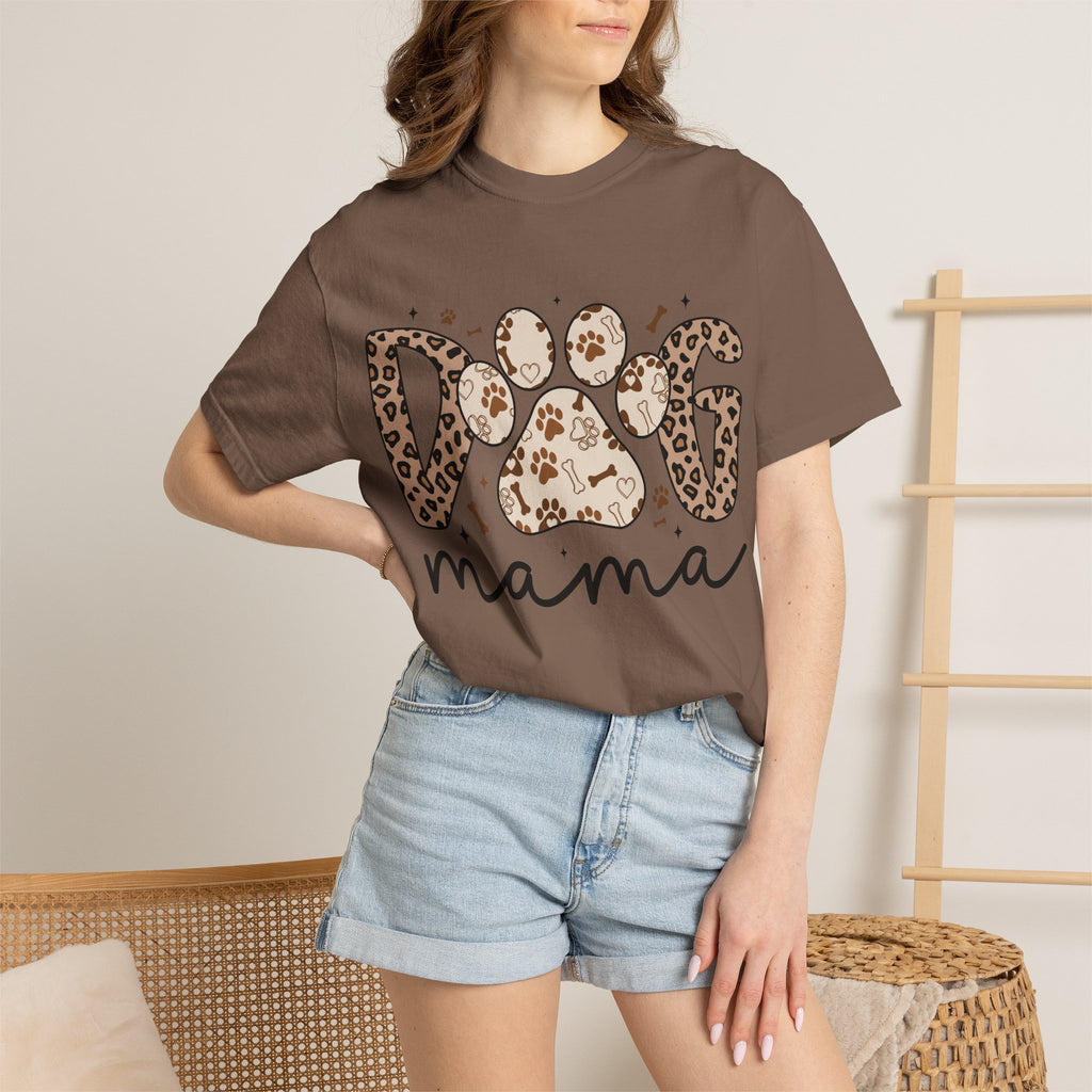 Dog Mama Leopard Paw T-Shirt – Cute Animal Print Tee for Pet Lovers. Midnight Eye, LLC