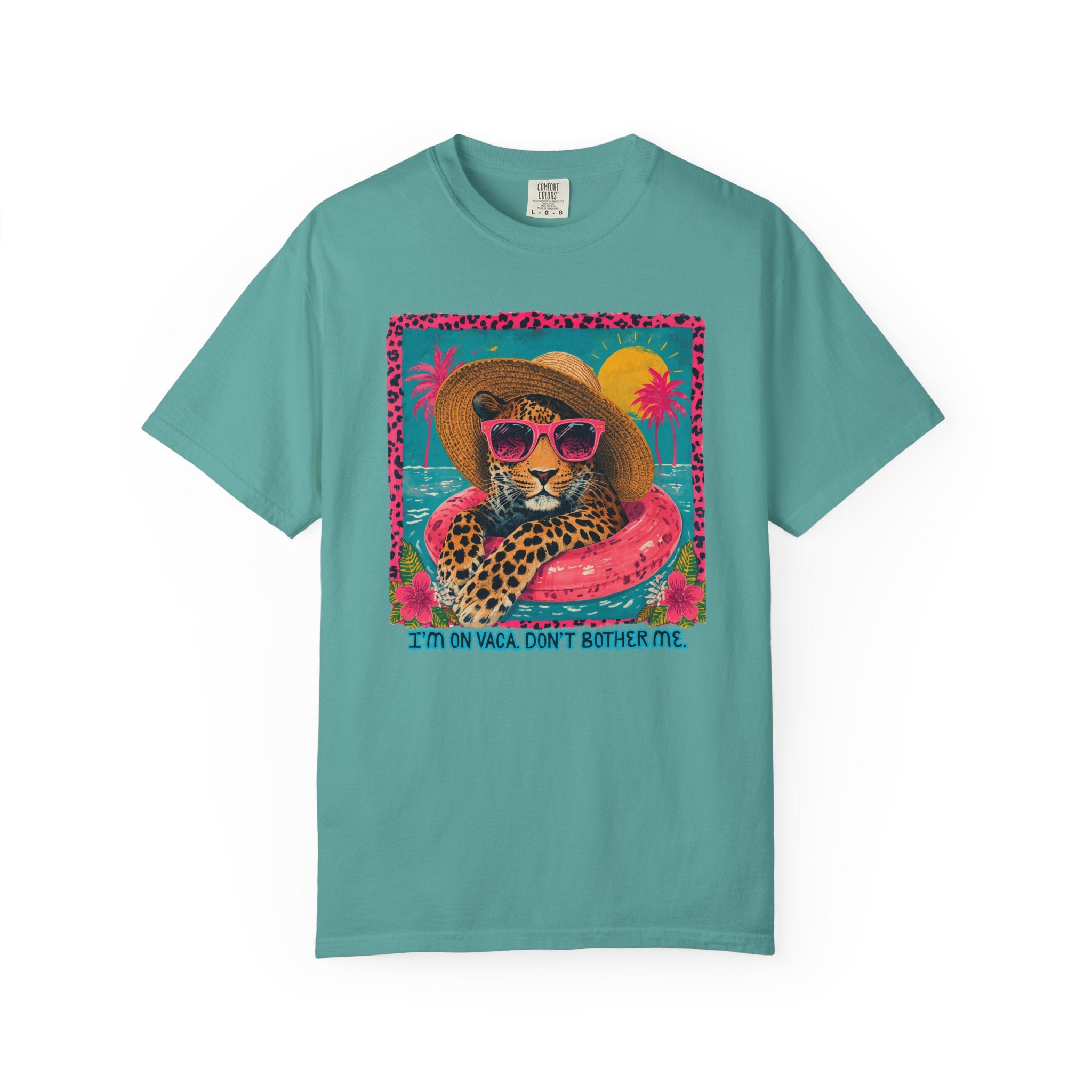 T-Shirt — Tropical Leopard in Sunglasses Summer Graphic - Sassy Vacation T-Shirt