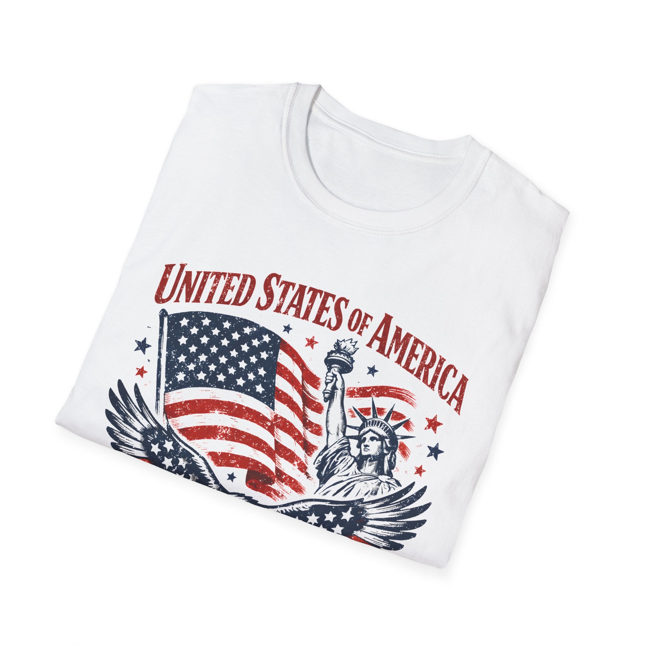 250th Anniversary USA T-Shirt – American Flag, Eagle & Statue of Liberty Patriotic Tee - Midnight Eye, LLC