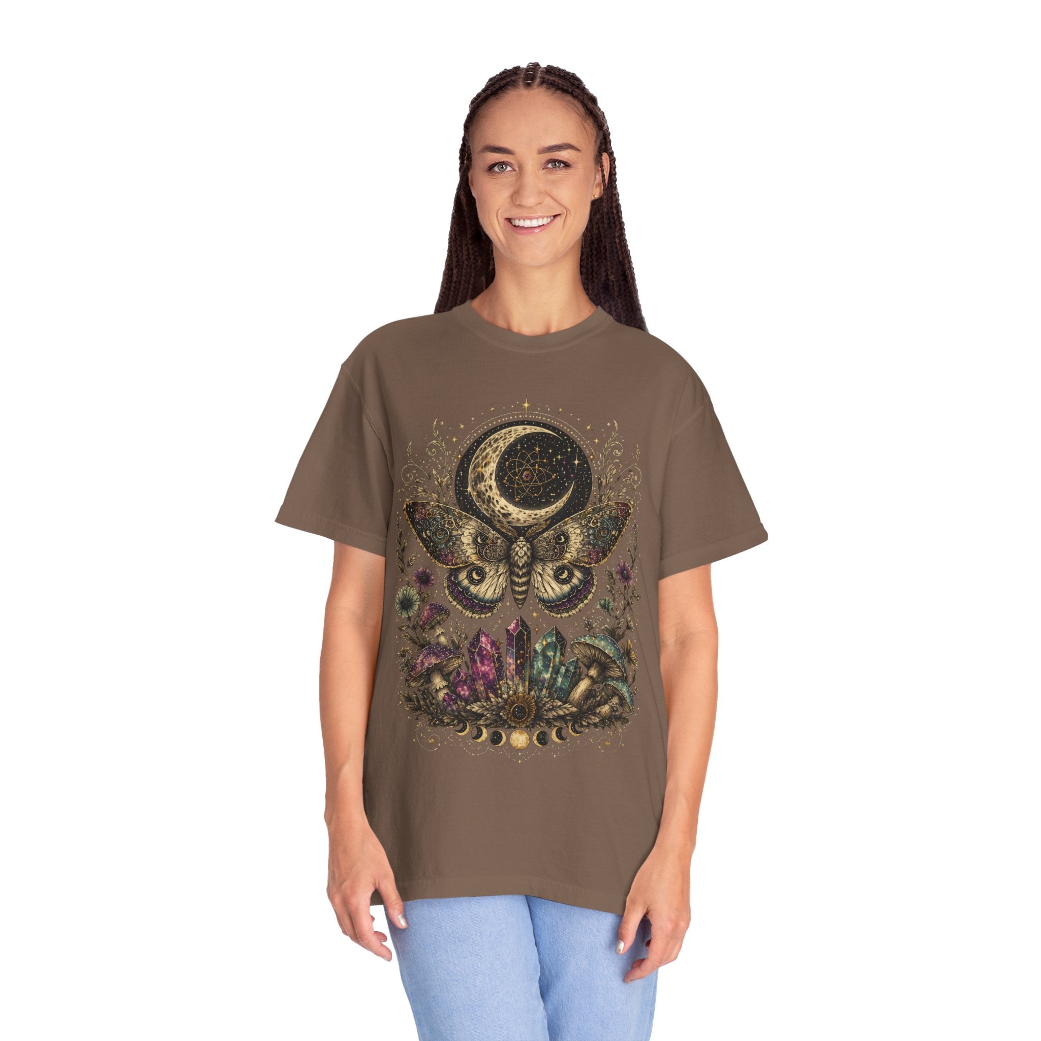 Mystic Moth & Moon Crystal T-Shirt - Gothic Tee