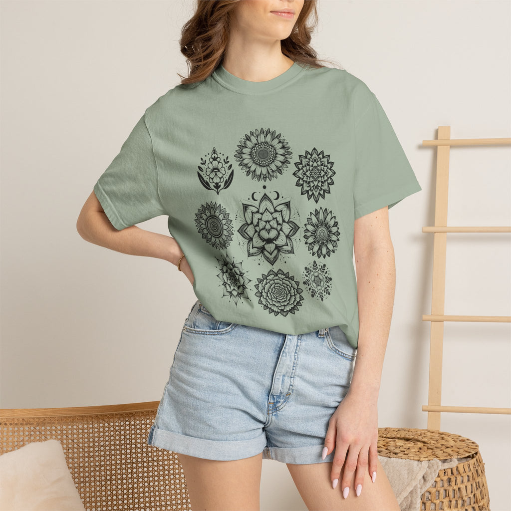 Boho Flower Collage T-Shirt - Floral Graphic Tee
