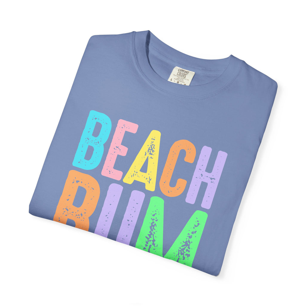 Beach Bum Summer T-Shirt — Bright Colorful Beach Tee - Midnight Eye, LLC