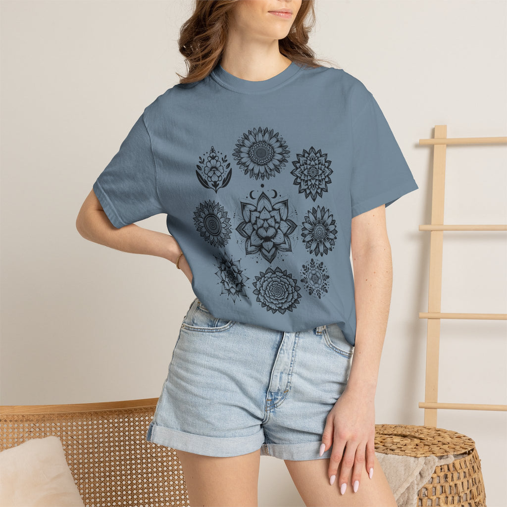 Boho Flower Collage T-Shit - Floral Graphic Tee