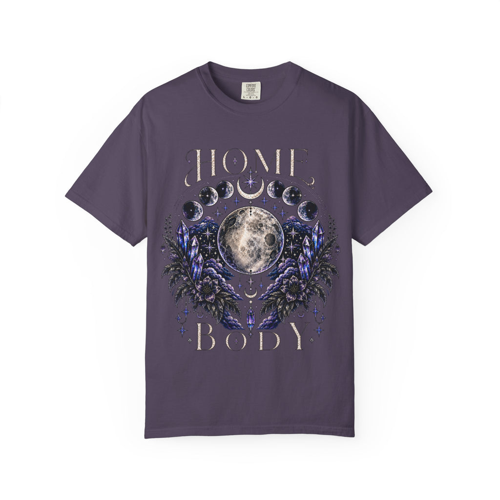 Moon Phases T-Shirt — “Home Body” Lunar Graphic Tee