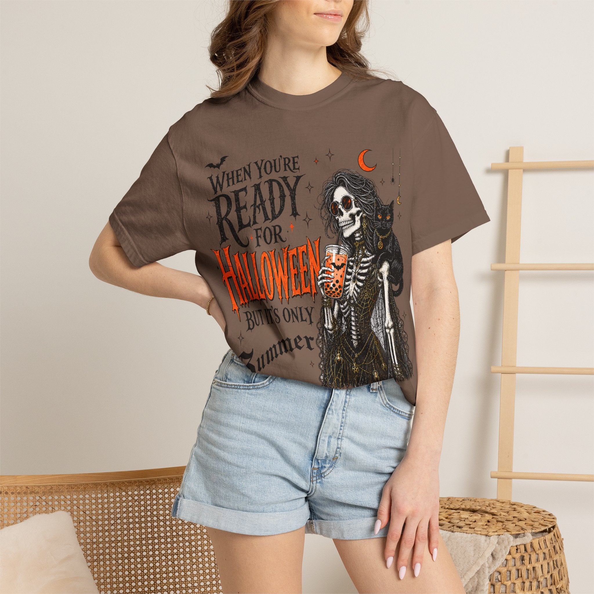 Halloween-Ready Grim Reaper T-Shirt – “When You’re Ready for Halloween but It’s Only Summer”
