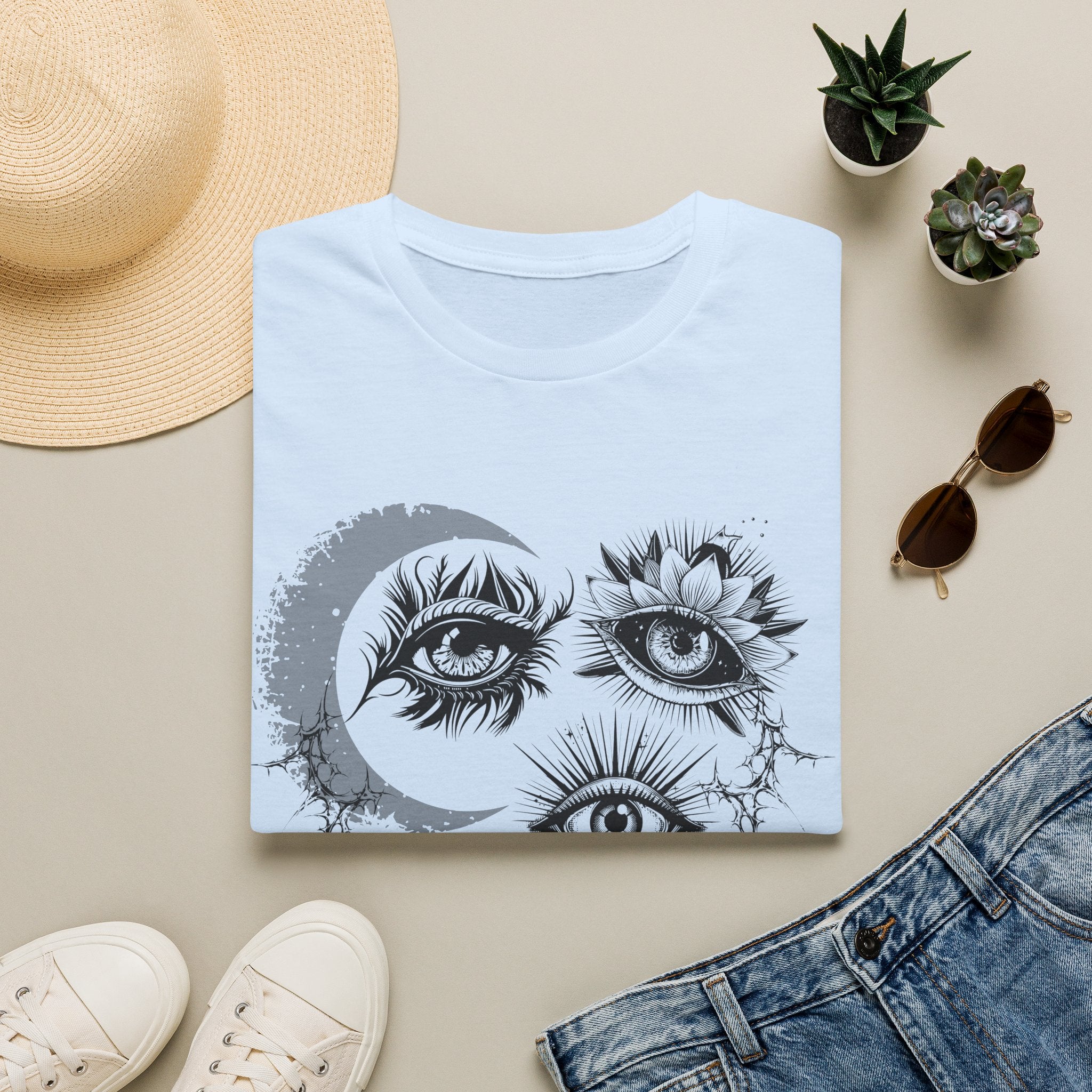 Midnight Eyes Graphic T-Shirt — Gothic Dark Aesthetic Eyes Collage Tee - Midnight Eye, LLC