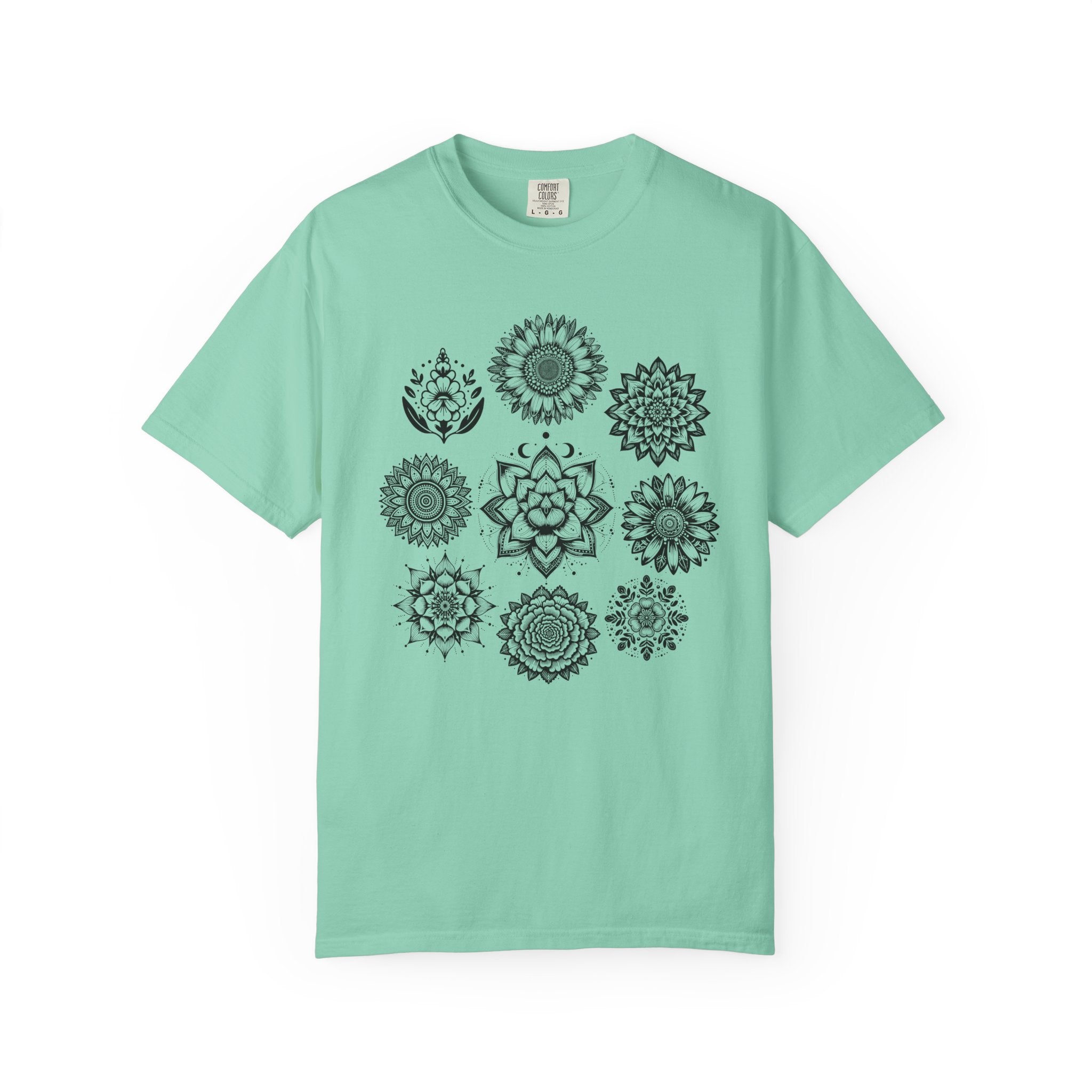 Boho Flower Collage T-Shit - Floral Graphic Tee