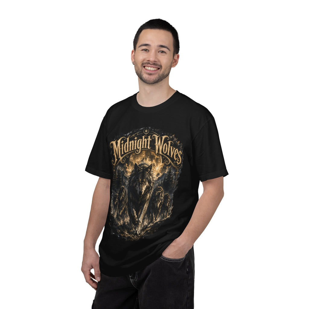 Midnight Wolves Graphic T-Shirt — Vintage Moonlit Wolf Pack Tee