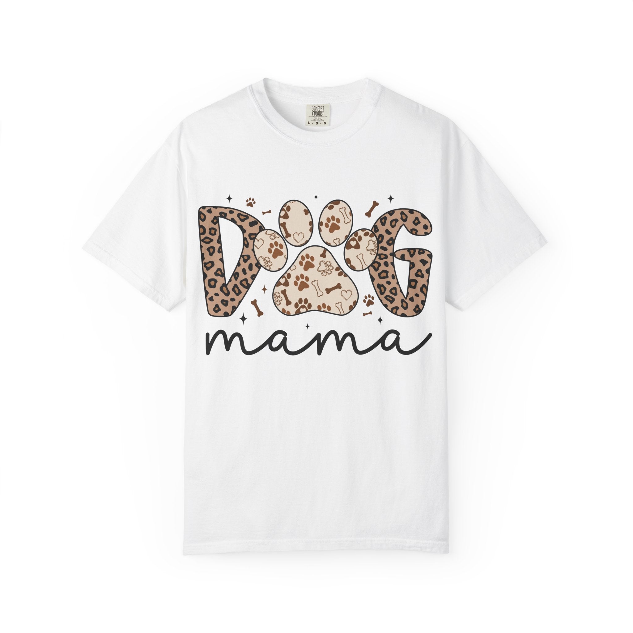 Dog Mama Leopard Paw T-Shirt – Cute Animal Print Tee for Pet Lovers. Midnight Eye, LLC