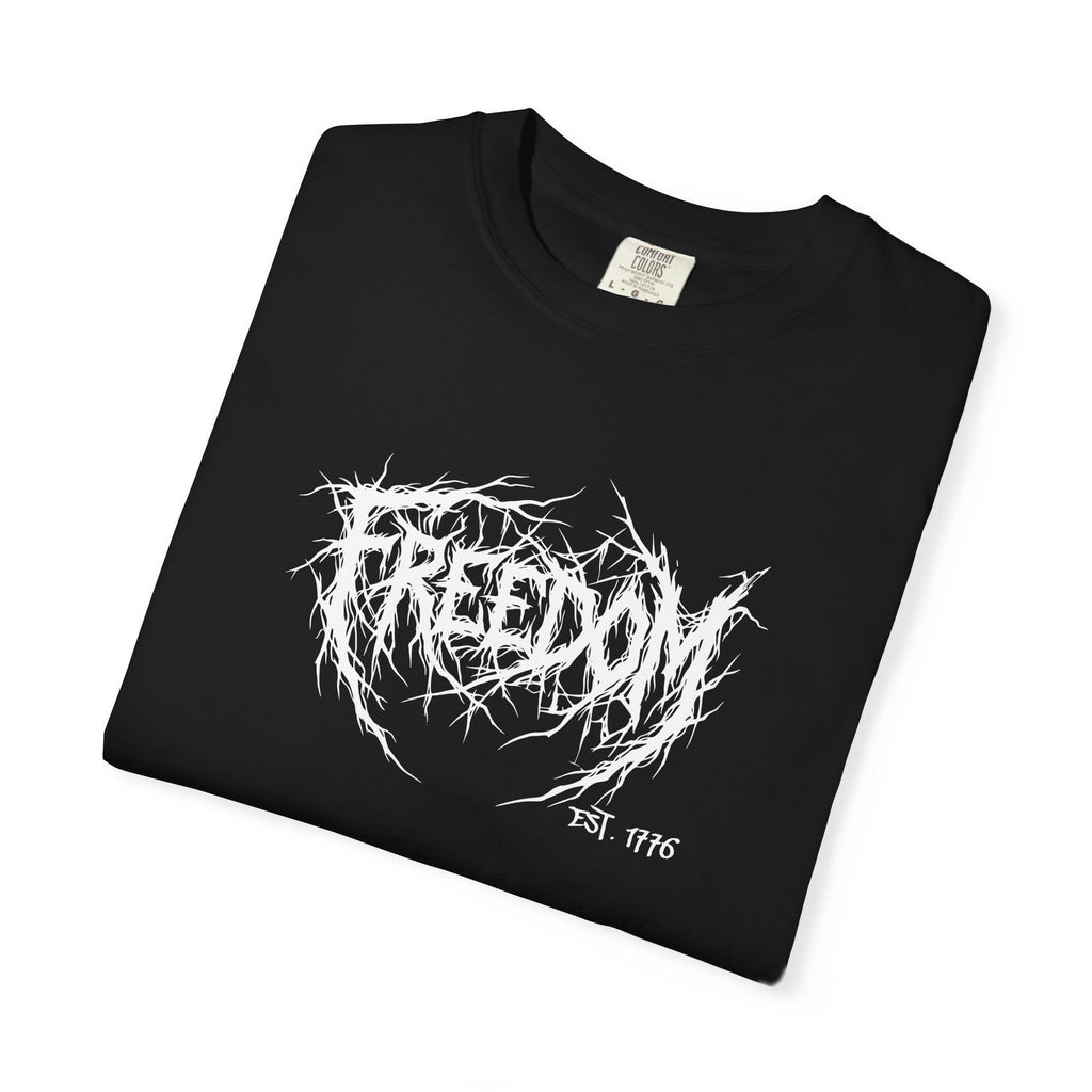 Freedom Skull T-Shirt — American Flag Winged Skull Graphic Tee - Midnight Eye, LLC